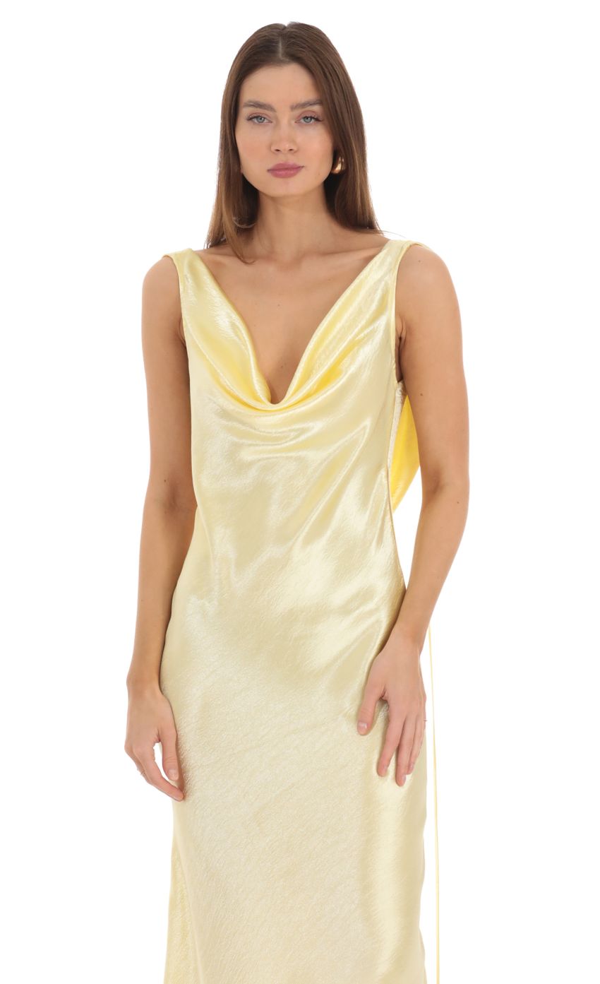 Picture Satin Cowl Neck Maxi Dress in Yellow. Source: https://media.lucyinthesky.com/data/Feb24/850xAUTO/28198d06-8417-4758-bee4-bb1ead981b69.jpg