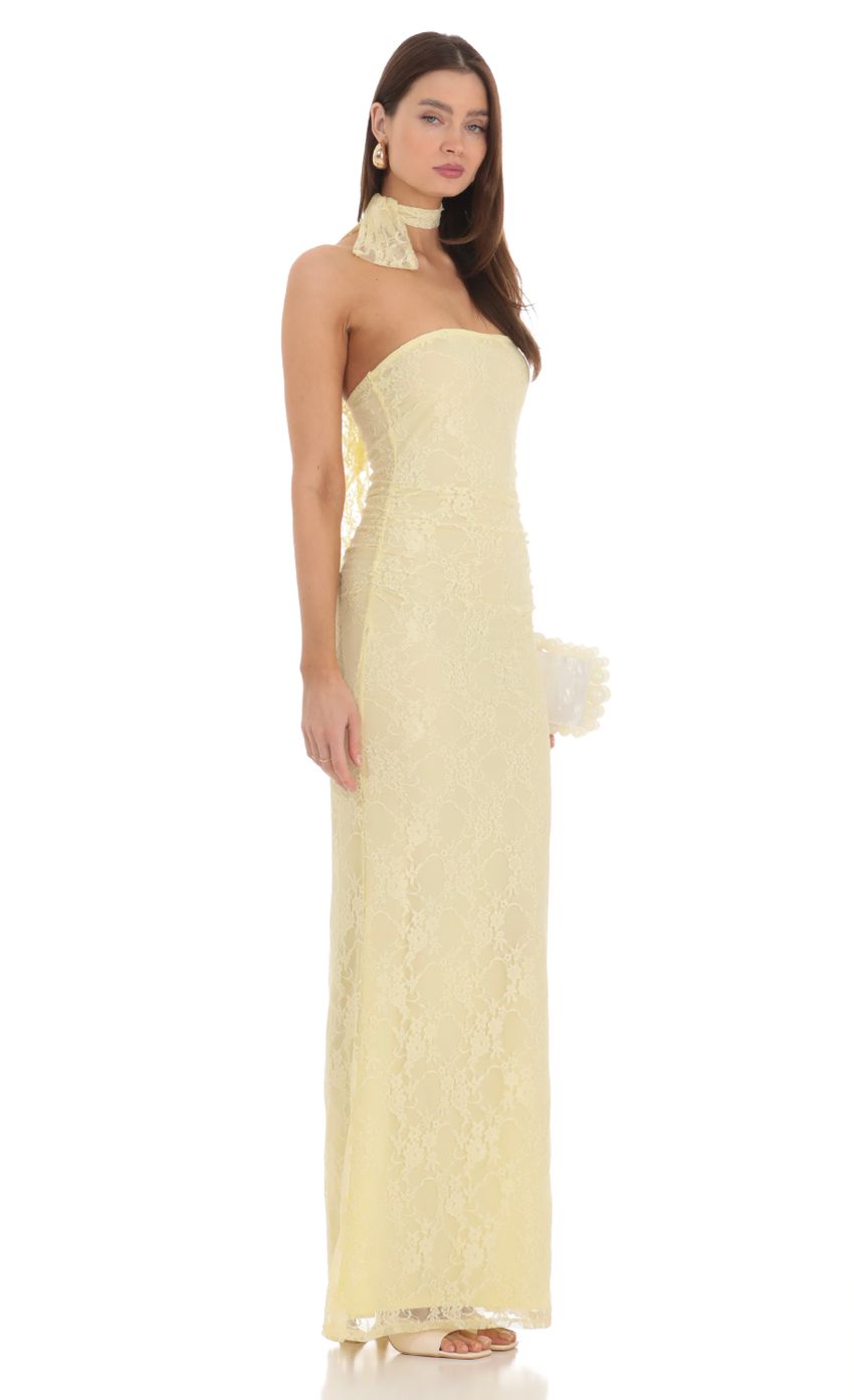Picture Scarf Lace Maxi Dress in Yellow. Source: https://media.lucyinthesky.com/data/Feb24/850xAUTO/305ab2d0-ce41-4225-8c0a-1f277a901d37.jpg