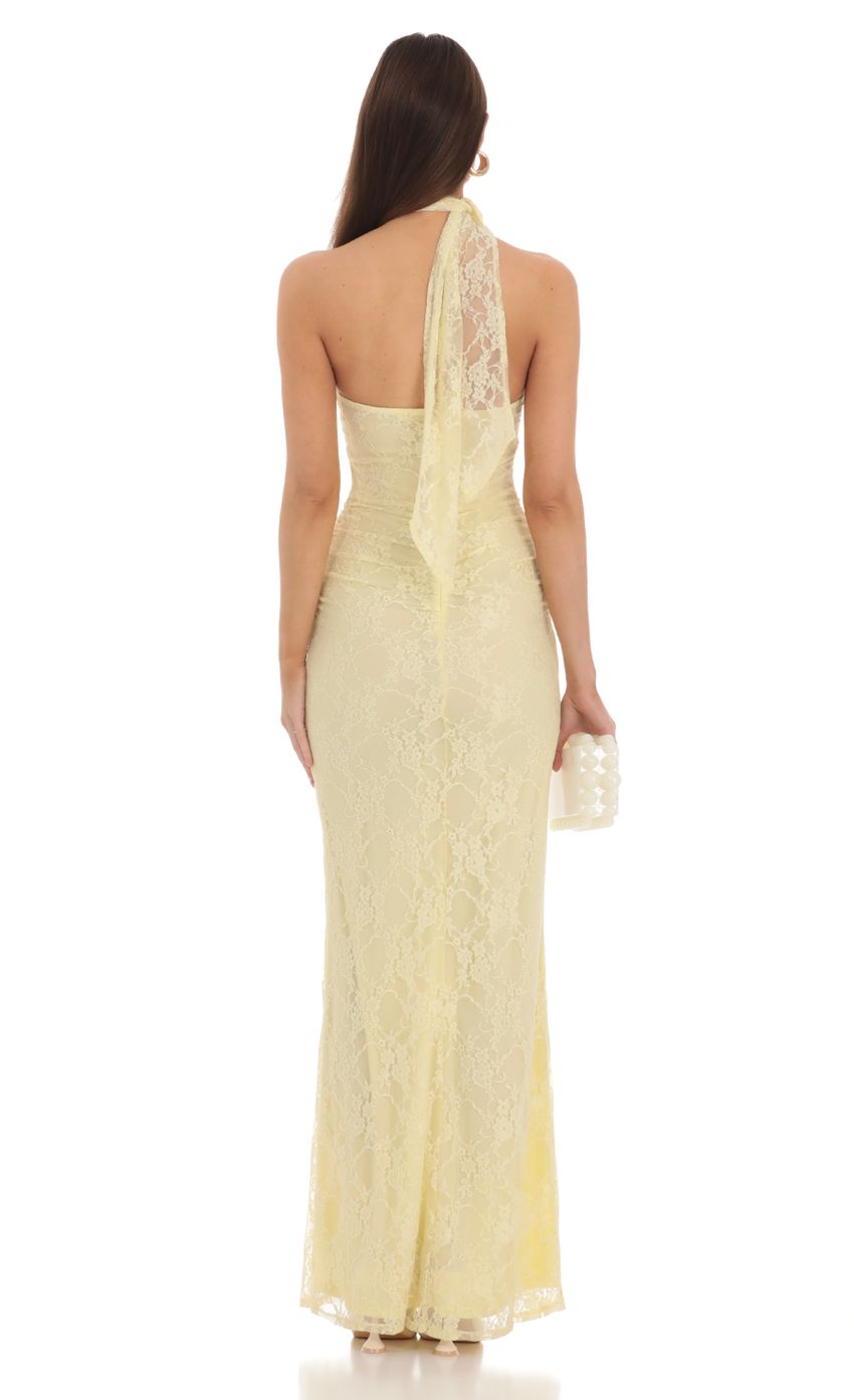 Picture Scarf Lace Maxi Dress in Yellow. Source: https://media.lucyinthesky.com/data/Feb24/850xAUTO/344def09-5ddb-4b52-9ca4-8d6f97405055.jpg