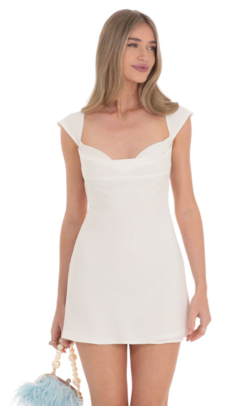 Picture Cowl Neck Open Back Dress in White. Source: https://media.lucyinthesky.com/data/Feb24/850xAUTO/7a43637b-1fa7-4ac0-9b9d-9c420aa9f432.jpg