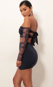Picture thumb Valentina Lace Sleeve Set in Navy. Source: https://media.lucyinthesky.com/data/Jan19_1/170xAUTO/0Y5A4524.JPG