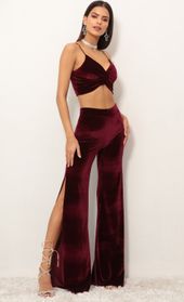 Picture thumb Manhattan Velvet Luxe Set in Wine. Source: https://media.lucyinthesky.com/data/Jan19_1/170xAUTO/0Y5A8855.JPG