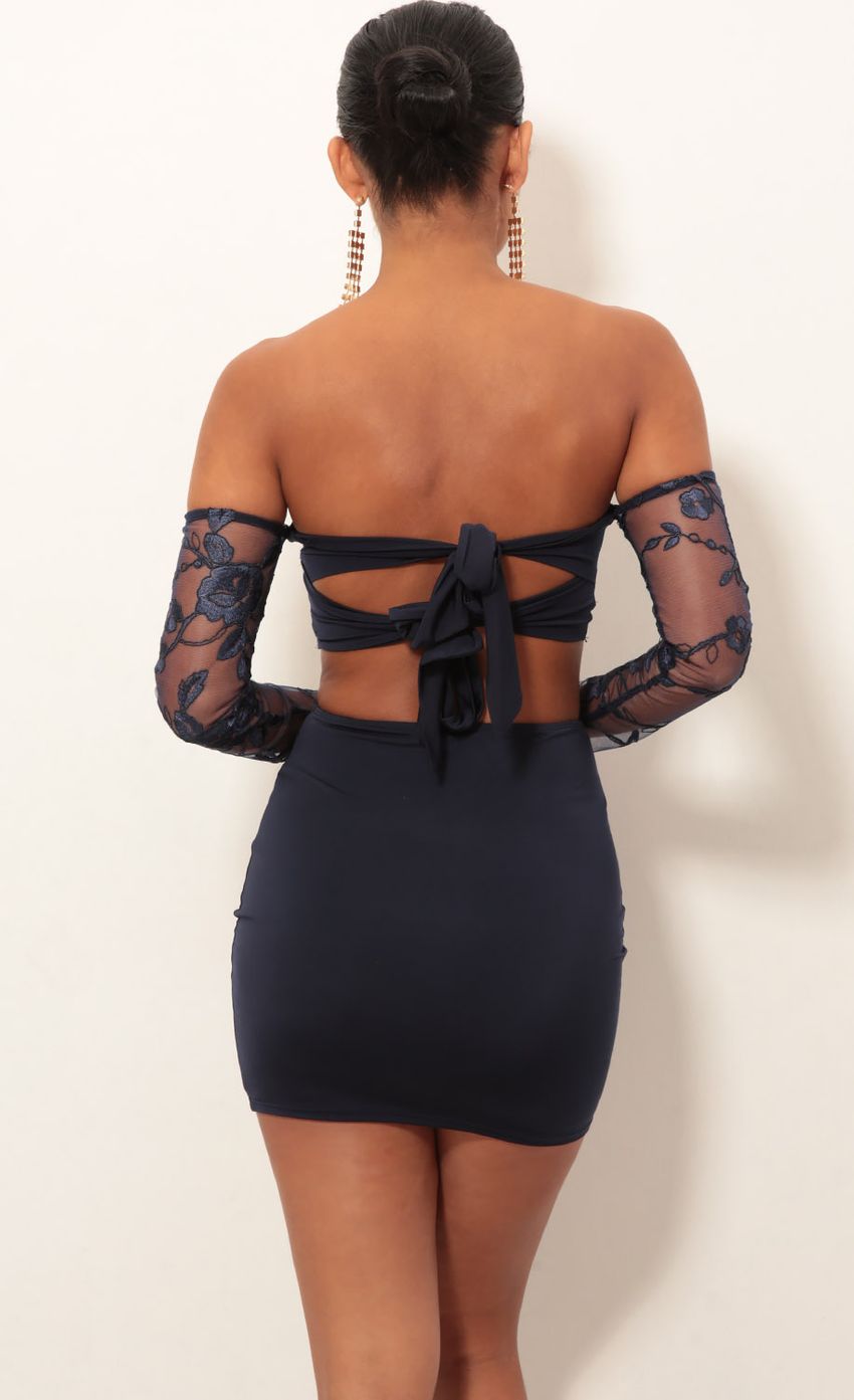 Picture Valentina Lace Sleeve Set in Navy. Source: https://media.lucyinthesky.com/data/Jan19_1/850xAUTO/0Y5A4533.JPG