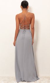 Picture thumb Lovable Gold Lace Maxi Dress in Grey. Source: https://media.lucyinthesky.com/data/Jan19_2/170xAUTO/0Y5A3188.JPG