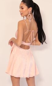 Picture thumb Quinn Satin Tie A-line Dress in Blush. Source: https://media.lucyinthesky.com/data/Jan20_1/170xAUTO/781A0719.JPG