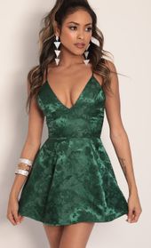 Picture thumb Olivia Floral Jacquard Mini Dress In Green. Source: https://media.lucyinthesky.com/data/Jan20_1/170xAUTO/781A6234.JPG