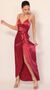 Picture Joelle Pleated Satin Maxi Dress in Merlot. Source: https://media.lucyinthesky.com/data/Jan20_1/50x90/781A3018.JPG
