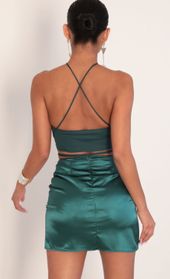 Picture thumb Leslie Satin Slit Set in Hunter Green. Source: https://media.lucyinthesky.com/data/Jan20_2/170xAUTO/781A4061.JPG
