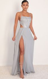 Picture thumb Paris Silver Sequin Lace Maxi Dress in Grey. Source: https://media.lucyinthesky.com/data/Jan20_2/170xAUTO/781A9925.JPG