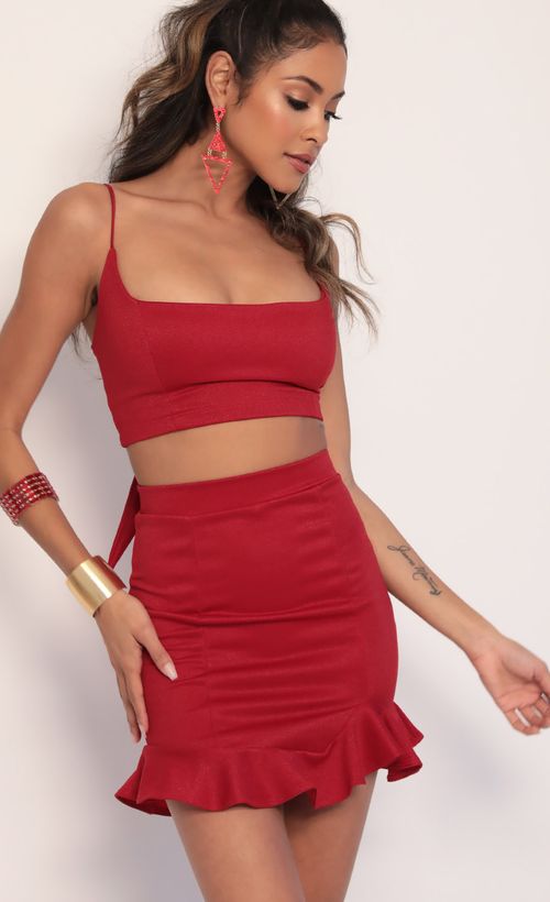 Picture Monroe Ruffle Set in Red. Source: https://media.lucyinthesky.com/data/Jan20_2/500xAUTO/781A2517.JPG