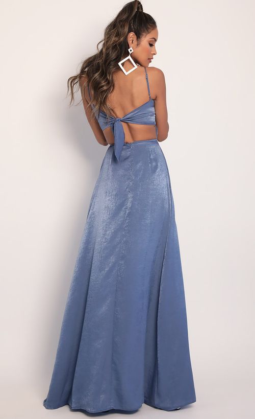 Picture Gala Satin Maxi Dress in Palace Blue. Source: https://media.lucyinthesky.com/data/Jan20_2/500xAUTO/781A3546.JPG