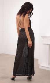 Picture thumb Kaira Cowl Neck Maxi Dress in Black Sequin. Source: https://media.lucyinthesky.com/data/Jan21_2/170xAUTO/1V9A0773.JPG