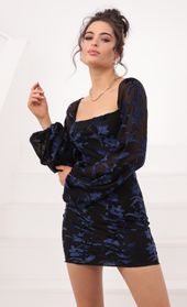 Picture thumb Shantelle Floral Dress in Navy Burnout Velvet. Source: https://media.lucyinthesky.com/data/Jan21_2/170xAUTO/1V9A4539.JPG