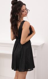 Picture thumb Svana Plunge A-line Dress in Black Crystal. Source: https://media.lucyinthesky.com/data/Jan21_2/170xAUTO/1V9A5468.JPG