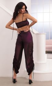 Picture thumb Carly Ruched Pant Set in Purple. Source: https://media.lucyinthesky.com/data/Jan21_2/170xAUTO/1V9A6533.JPG