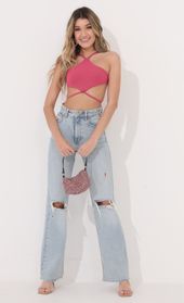 Picture thumb Nae Halter Crop Top in Pink Shimmer. Source: https://media.lucyinthesky.com/data/Jan22_2/170xAUTO/1V9A5570.JPG