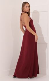 Picture thumb Kellie Halter Maxi Dress in Burgundy. Source: https://media.lucyinthesky.com/data/Jan22_2/170xAUTO/1V9A6287.JPG