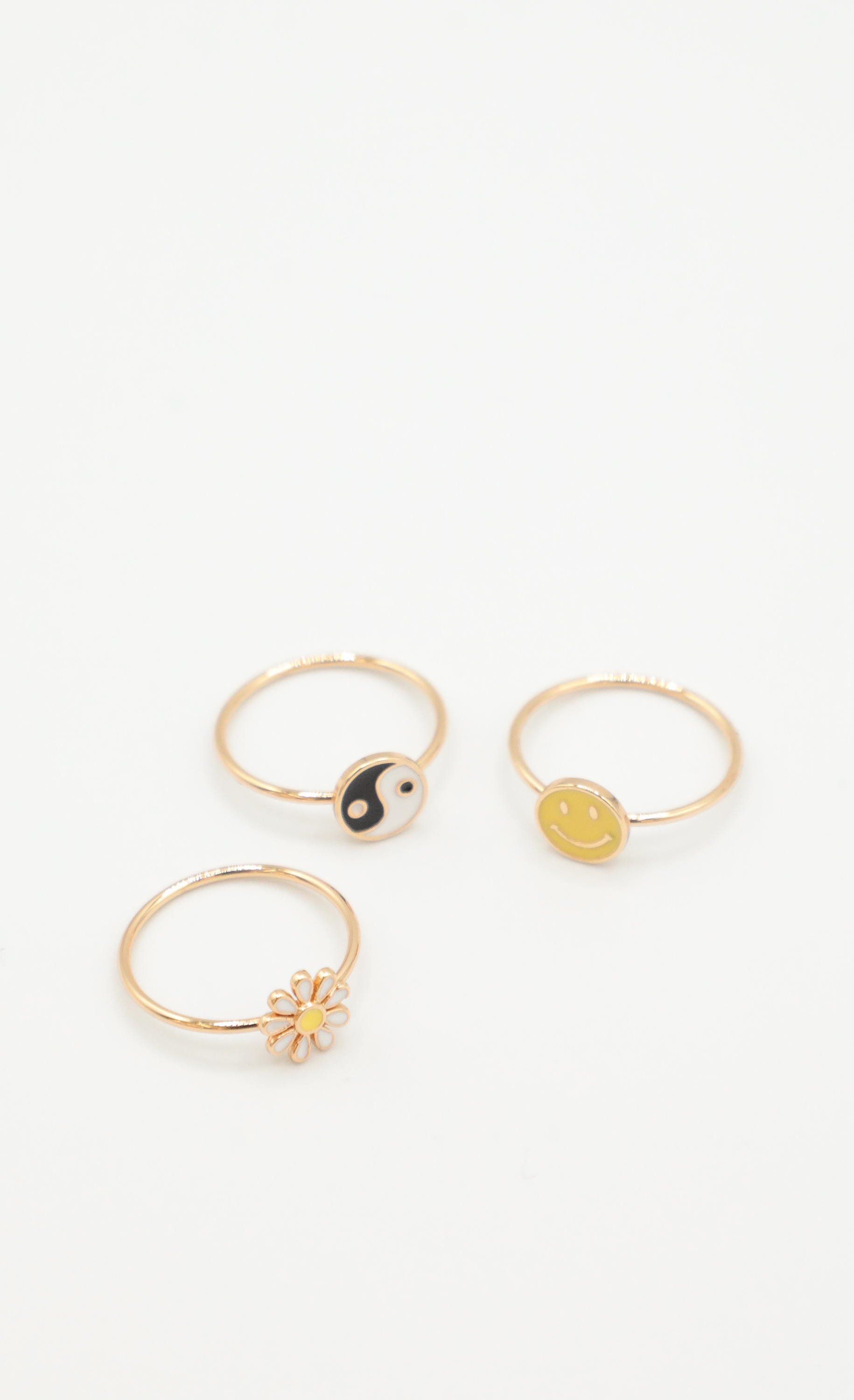 Good Vibes Only Ring Set in Gold