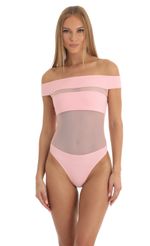Picture Clarisse Mesh Illusion Bodysuit in Pink. Source: https://media.lucyinthesky.com/data/Jan23/150xAUTO/5c07b7eb-ee48-4046-b302-d220ec9d4455.jpg