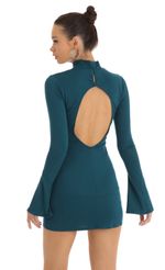 Picture Trixie Long Sleeve Mock Neck Dress in Turquoise. Source: https://media.lucyinthesky.com/data/Jan23/150xAUTO/7a298ed1-02e6-4a87-8fc1-4e83e3a1bbab.jpg