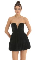 Picture Amabel Velvet Bubble Dress in Black. Source: https://media.lucyinthesky.com/data/Jan23/150xAUTO/b3e0f750-fcae-4513-9aca-ecf1f8720c6b.jpg