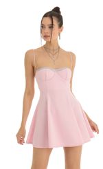 Picture Natali Rhinestone A-Line Dress in Pink. Source: https://media.lucyinthesky.com/data/Jan23/150xAUTO/cf8f5239-d4a1-4777-b34d-c906d09f693a.jpg