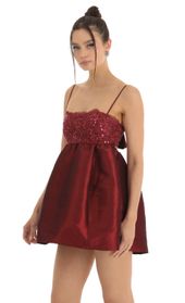 Picture thumb Juno Sequin Embroidered Baby Doll Dress in Red. Source: https://media.lucyinthesky.com/data/Jan23/170xAUTO/0dce0350-86ad-461b-a039-0efbac682971.jpg