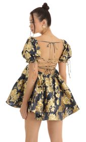 Picture thumb Cheri Gold Floral Jacquard Baby Dolly Dress in Navy. Source: https://media.lucyinthesky.com/data/Jan23/170xAUTO/1d6168ab-c910-49fd-8461-e0ba77e45067.jpg