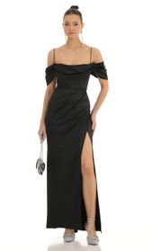 Picture thumb Eris Satin Cowl Off Shoulder Maxi Dress in Black. Source: https://media.lucyinthesky.com/data/Jan23/170xAUTO/33317e83-b858-4b22-8173-02e0e7166299.jpg