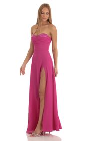 Picture thumb Julissa Sequin Bust Crepe Maxi Dress in Hot Pink. Source: https://media.lucyinthesky.com/data/Jan23/170xAUTO/5297b160-6239-4cdf-aaca-07bdb2a8ce33.jpg