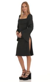 Picture thumb Jazlyn Glitter Flare Sleeve Midi Dress in Black. Source: https://media.lucyinthesky.com/data/Jan23/170xAUTO/52eb6ede-d5b2-491d-8ea7-3f0145721619.jpg