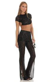 Picture thumb Ada Sequin Two Piece Pant Set in Black. Source: https://media.lucyinthesky.com/data/Jan23/170xAUTO/53400840-6d9d-425c-a561-8bfe1dc625a1.jpg