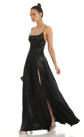 Picture thumb Caitlin Satin Slit Maxi Dress in Black. Source: https://media.lucyinthesky.com/data/Jan23/170xAUTO/5a1dceed-0308-4b08-a04b-69209bb85ebc.jpg