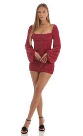 Picture thumb Jacky Glitter Long Sleeve Corset Dress in Red. Source: https://media.lucyinthesky.com/data/Jan23/170xAUTO/6a33c404-870e-4e81-abaa-da7354ae65ef.jpg
