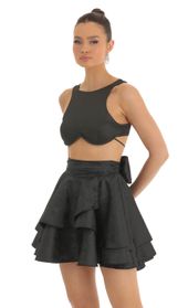 Picture thumb Saska Jacquard Tiered Skirt in Black. Source: https://media.lucyinthesky.com/data/Jan23/170xAUTO/6b415d98-6560-4def-95ba-b758d24c3989.jpg