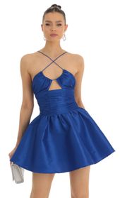 Picture thumb Reina Satin Ruched Front Cross Dress in Blue. Source: https://media.lucyinthesky.com/data/Jan23/170xAUTO/716b28e6-735d-4573-b193-8a2fda02bd29.jpg