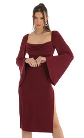 Picture thumb Jazlyn Flare Sleeve Midi Dress in Red. Source: https://media.lucyinthesky.com/data/Jan23/170xAUTO/78ce7a03-1033-4bc5-bc44-e3343aa34a4f.jpg