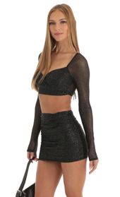 Picture thumb Devin Glitter Two Piece Skirt Set in Black. Source: https://media.lucyinthesky.com/data/Jan23/170xAUTO/7907eb7c-1dc1-4a7c-95e5-ab4226c4dbda.jpg
