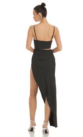 Picture thumb Ella Glitter Cutout High Slit Maxi Dress in Black. Source: https://media.lucyinthesky.com/data/Jan23/170xAUTO/7ad2f107-e5f1-47f1-944c-c2187aea829d.jpg