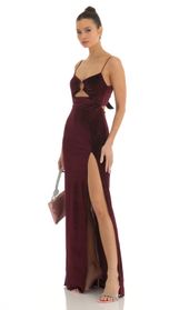 Picture thumb Mari Velvet Glitter Maxi Dress in Maroon. Source: https://media.lucyinthesky.com/data/Jan23/170xAUTO/830cb513-61bf-4afa-b3d6-9eb7af8cda99.jpg