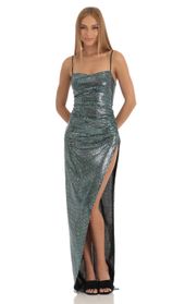 Picture thumb Lipa Holographic Sequin Maxi Dress in Blue. Source: https://media.lucyinthesky.com/data/Jan23/170xAUTO/85d71698-82a9-4008-9ec5-1a5097aa485f.jpg