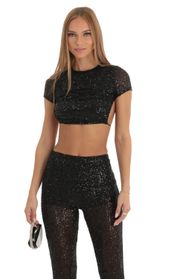 Picture thumb Ada Sequin Two Piece Pant Set in Black. Source: https://media.lucyinthesky.com/data/Jan23/170xAUTO/909385b6-7396-42c1-970f-21558dd847fb.jpg