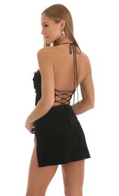 Picture thumb Aurelia Lace Bust Velvet Dress in Black. Source: https://media.lucyinthesky.com/data/Jan23/170xAUTO/9bfc71c5-cc7a-4e2a-a703-03a1deb0f31e.jpg