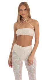 Picture thumb Peony Iridescent Sequin Two Piece Set in Cream. Source: https://media.lucyinthesky.com/data/Jan23/170xAUTO/9dd97054-f527-4474-adf6-ebdcbddf7627.jpg