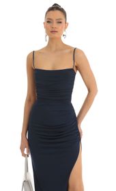 Picture thumb Calla Rhinestone Strap Maxi Dress in Navy. Source: https://media.lucyinthesky.com/data/Jan23/170xAUTO/b2de78d2-a582-463e-ae60-76169c9ad363.jpg