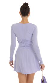 Picture thumb Giva Ruched Sweetheart Neck Dress in Purple. Source: https://media.lucyinthesky.com/data/Jan23/170xAUTO/baf52108-e1e3-44ad-8cec-4c943b0d4230.jpg