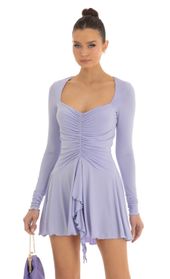 Picture thumb Giva Ruched Sweetheart Neck Dress in Purple. Source: https://media.lucyinthesky.com/data/Jan23/170xAUTO/bb672bec-6d08-4bd8-8802-65c1f753ee4e.jpg
