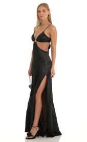 Picture thumb Capri Satin Cutout Maxi Dress in Black. Source: https://media.lucyinthesky.com/data/Jan23/170xAUTO/c2e625f6-1b23-41dc-84c3-3ffddb2af946.jpg