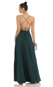 Picture thumb Caitlin Satin Slit Maxi Dress in Green. Source: https://media.lucyinthesky.com/data/Jan23/170xAUTO/cf458cec-2bf6-4c8b-9184-a708d4003c65.jpg