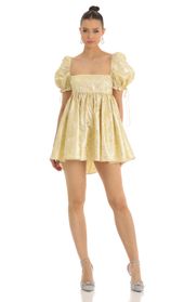 Picture thumb Cheri Jacquard Glitter Baby Doll Dress in Gold. Source: https://media.lucyinthesky.com/data/Jan23/170xAUTO/deaf6ceb-b197-4813-bf3d-72916260a0a7.jpg